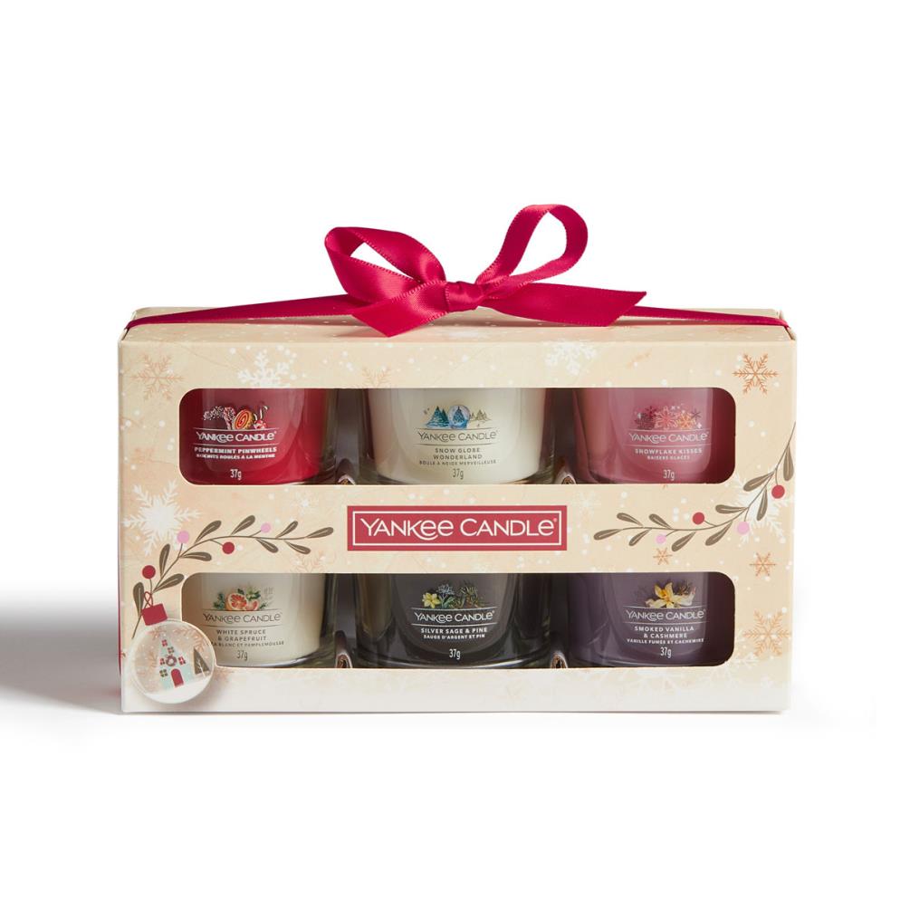 Yankee Candle 6 Filled Votive Candle Christmas Gift Set Extra Image 1